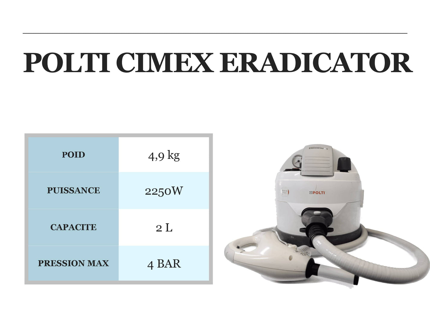 Pack Formation + Pièges + Nettoyeur Vapeur Punaise de lit - Polti Cimex Eradicator